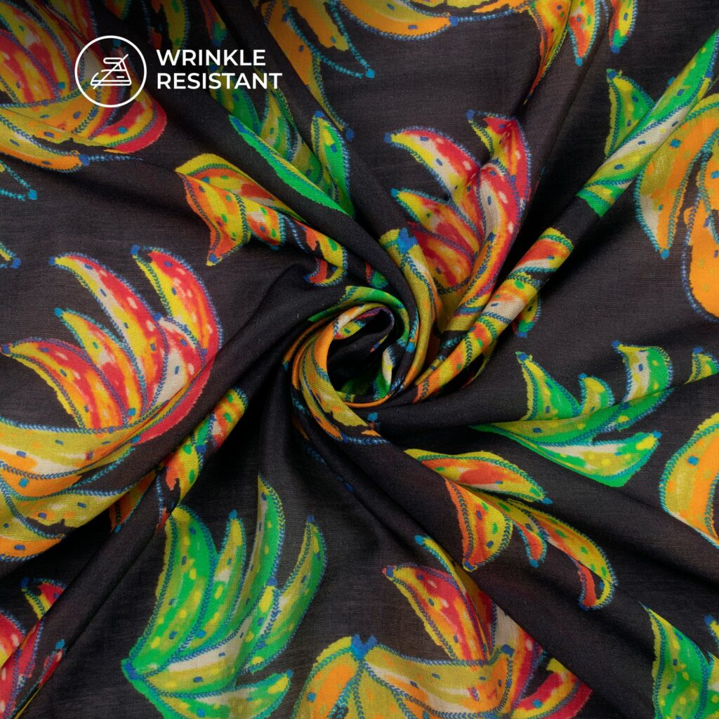 Floral Digital Print Viscose Chanderi Fabric